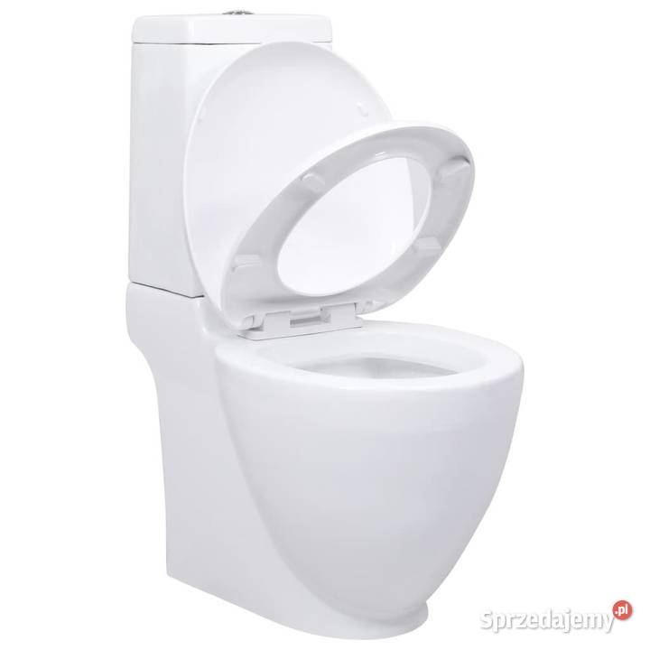 vidaXL Ceramiczna toaleta ze spłuczką okrągła Warszawa sprzedam
