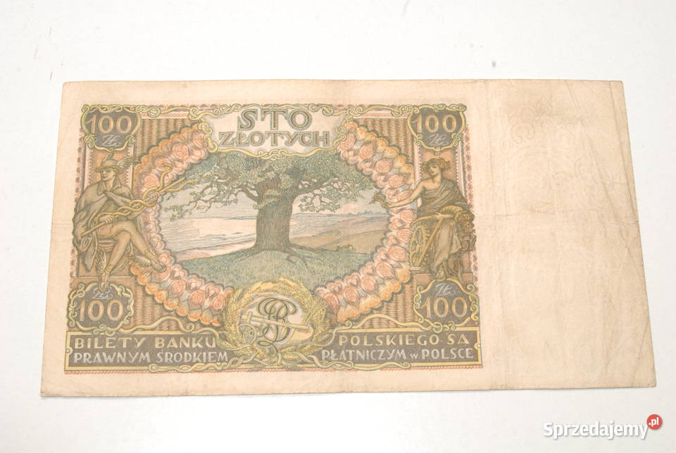 Stary banknot 100 złotych ser BB 9 Listopada Cieszyn