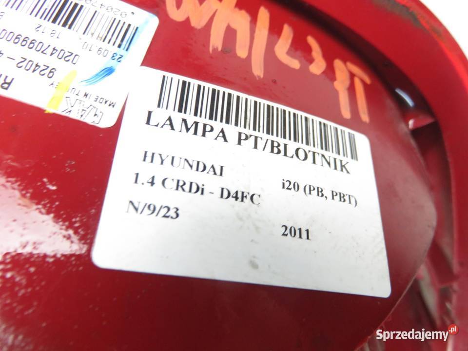 LAMPA PRAWA TYLNA HYUNDAI i20 924024P000