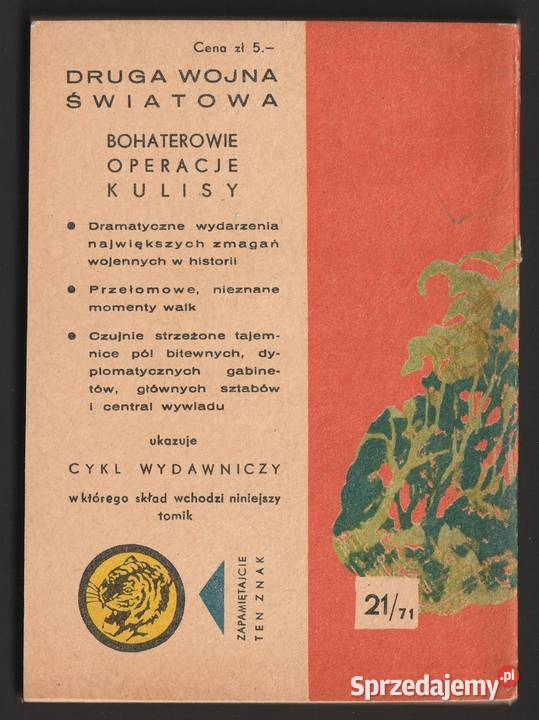 ŻÓŁTY TYGRYS NA ZIEMI NICZYJEJ 1971 Łódź