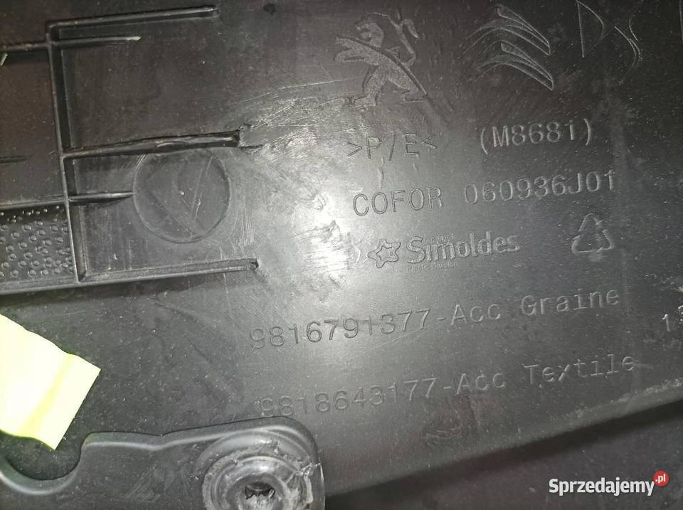TAPICERKA BOCZEK PRAWY PRZÓD PASAŻERA IV Citroen sprzedam