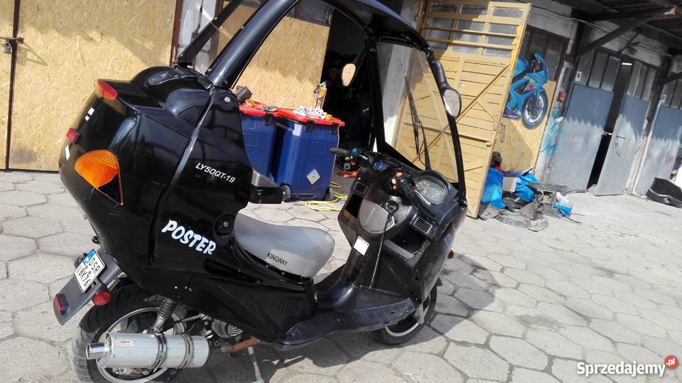 Skuter unikat KINGWAY POSTER z dachem składanym łódzkie Łódź sprzedam
