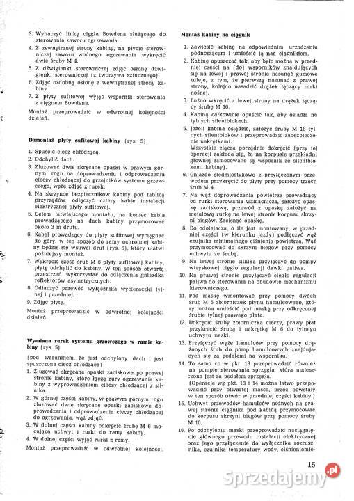 Zetor 52117245 instrukcja napraw Pozostałe