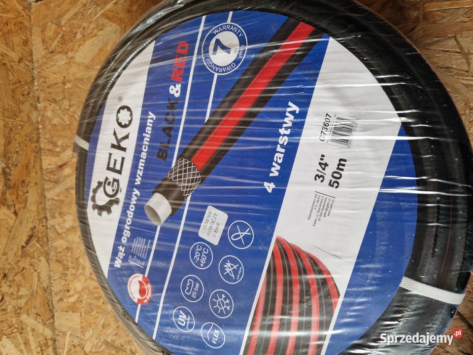 GEKO 4warstwowy wąż ogrodowy 34 50m z serii Pozostałe wielkopolskie Głogowa sprzedam