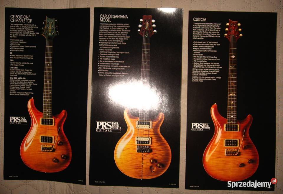 PRS Paul Reed Smith katalog gitar 1992 Kępice