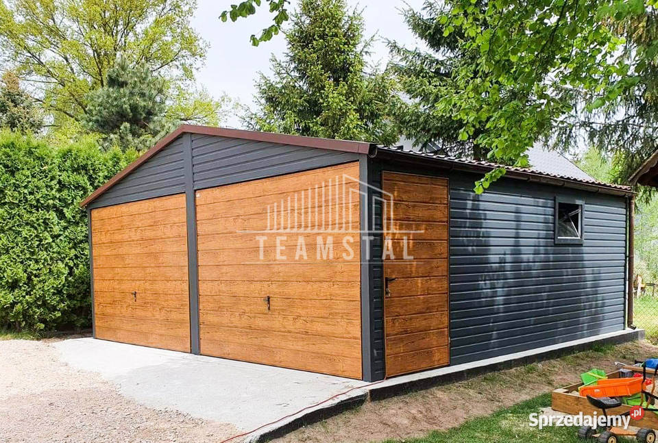 GARAŻ BLASZANY 6m x 55m dwuspad 2x Brama drzwi blacha Sprzedaż Sieradz