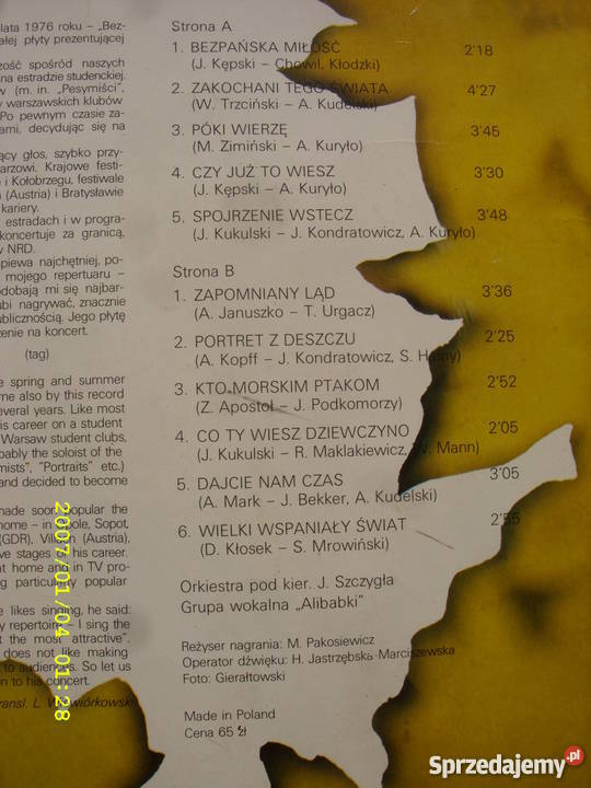 LP pop DANIEL BEZPANSKA MILOSC Wołów