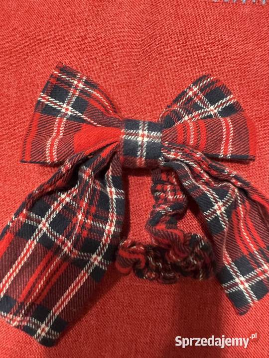 Gumka ozdobna do włosów z kokardką czerwono Częstochowa