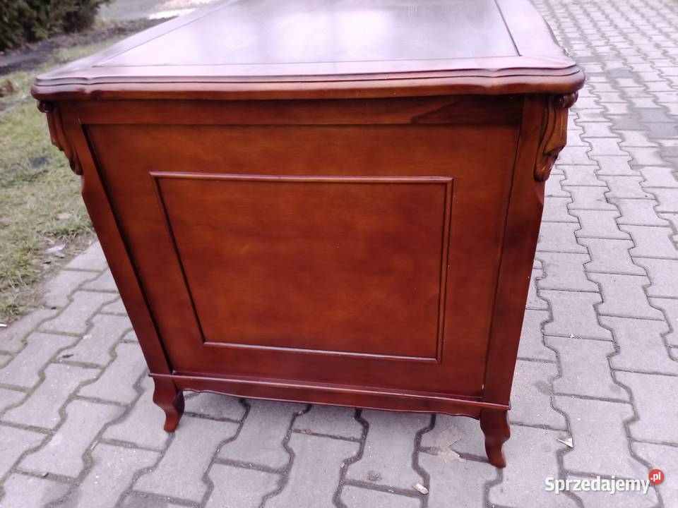 Komplet SANTIAGO 311 i Ława Dąb Skóra Bordo śląskie Kozy