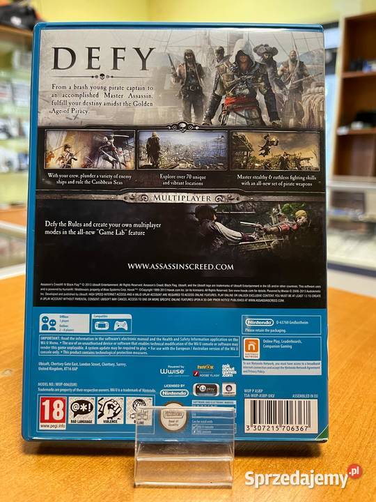 Assassins Creed IV Black Flag Nintendo Wii U 18+ Elbląg sprzedam