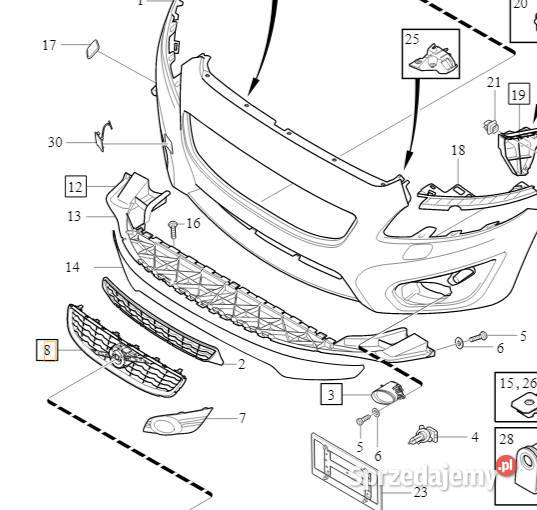 VOLVO C70 lift grill atrapa OE dolnośląskie Bielany Wrocławskie
