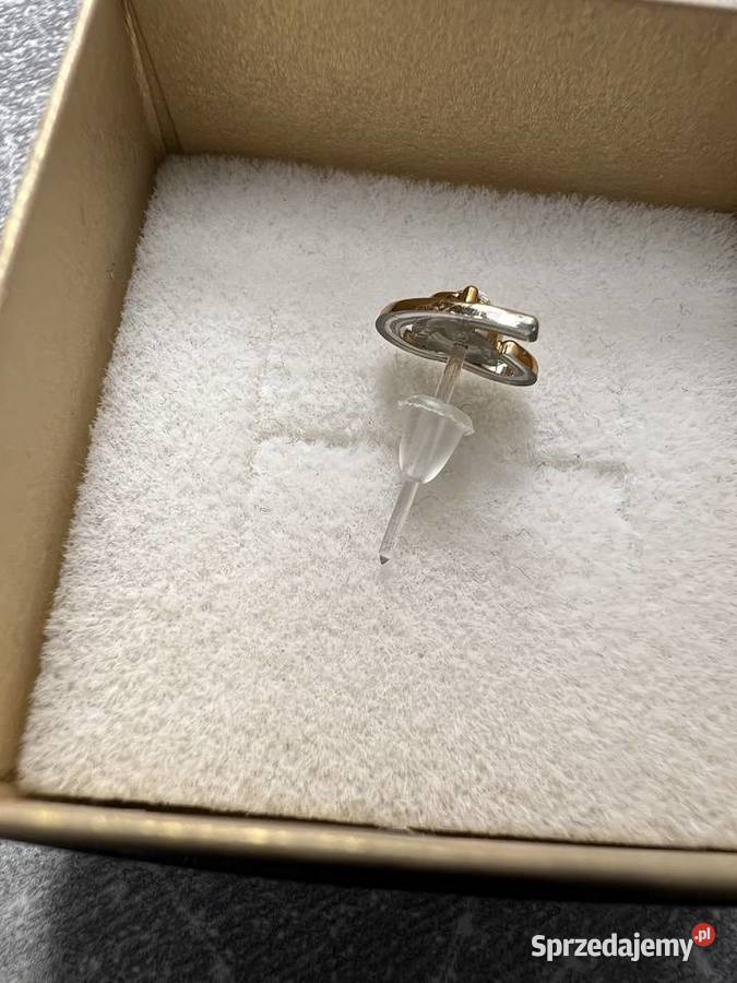 Kolczyk złoty z diamentem serce podkarpackie Jasło sprzedam