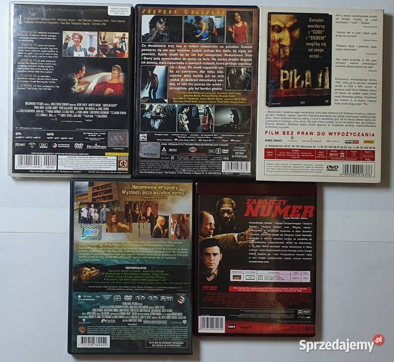 Zestaw 5 filmów HD DVD Smakosz Dom Woskowych Kultura i Rozrywka Grójec