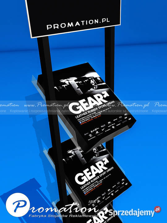 Stojak mobiny na kółkach na ulotki foldery Warszawa