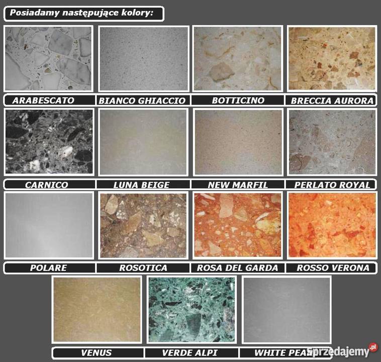 Parapety wewnętrzne AGLOMARMUR inny materiał