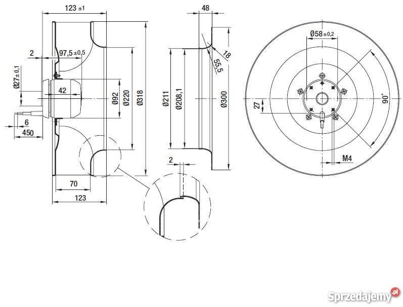 Wentylator EBMPAPST R4E310AR0601 2 sztuki Dąbrówka Górna