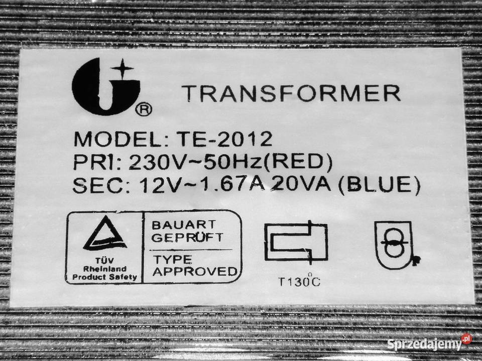Transformator sieciowy 12V 167A 20W Szczecin