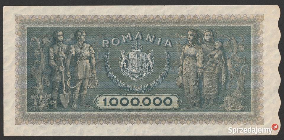 RUMUNIA 1000000 LEI 1947 STAN 2 Numizmatyka łódzkie Łódź