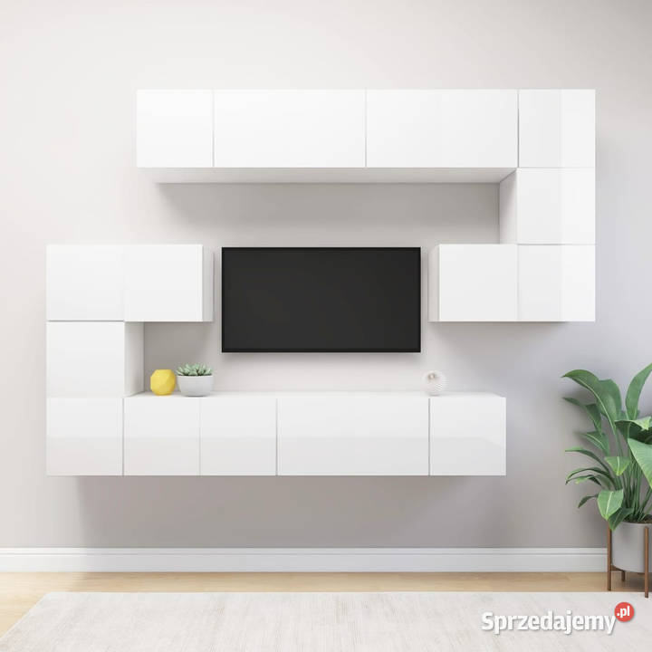 10cz zestaw szafek TV biały materiał Warszawa