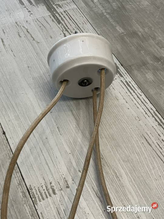 Stara lampa wisząca kuchenna z przeciwwagą Antyki, Sztuka, Kolekcje Chudów sprzedam