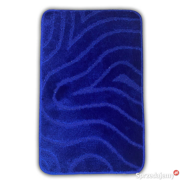 DYWANIK ŁAZIENKOWY 50X80 WAVE ANTYPOŚLIZGOWY 1 niebieski Białystok