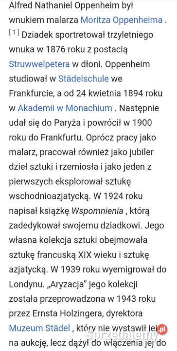 Obraz olejny na płótnie Alfred Oppenheim Czołowy Grójec