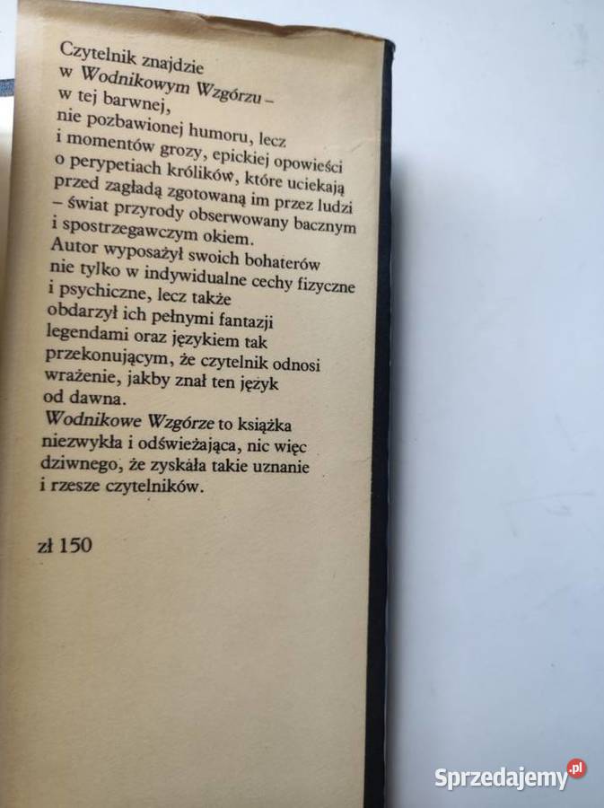 Wodnikowe Wzgórze Richard Adams unikat biały Kielce