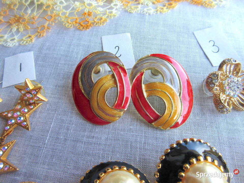 stara biżuteria klipsy lata 80 podkarpackie Straszydle sprzedam