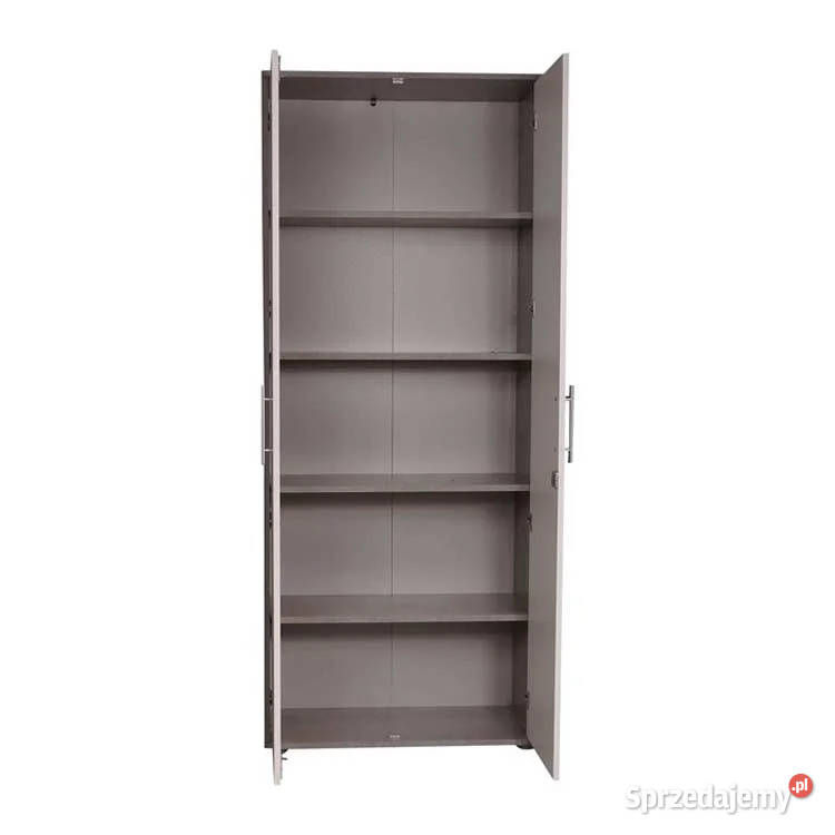 Szafa biurowa 2D 188x79x34 betonbiały mat Nowa Wieruszów