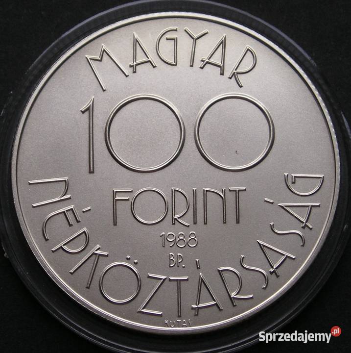 Węgry 100 forintów 1988 piłkarze piłka nożna Łódź