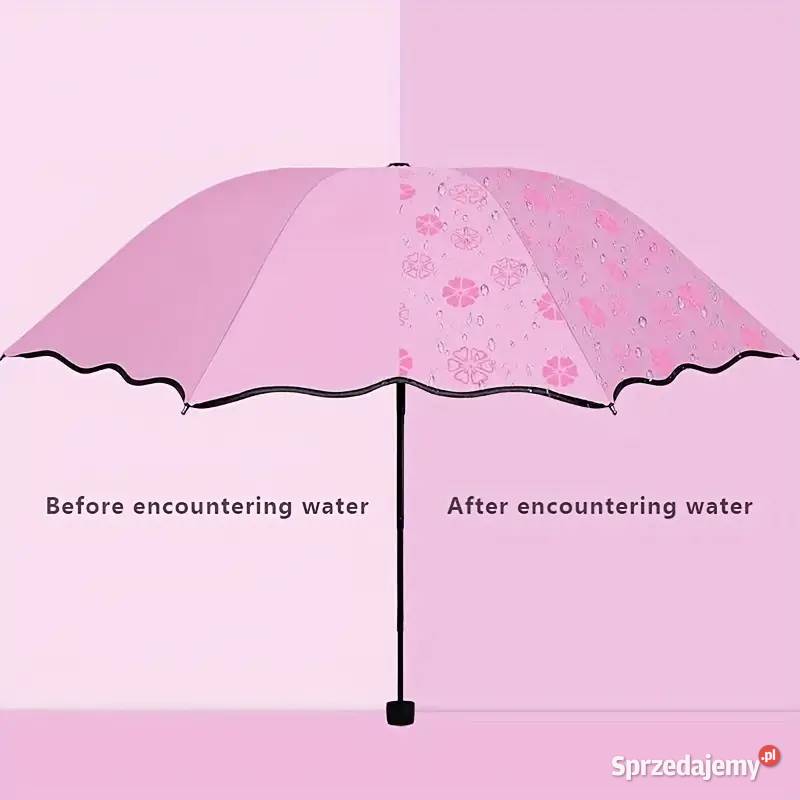 Parasolka Damska z Ochroną UV Różowa AS Pozostałe