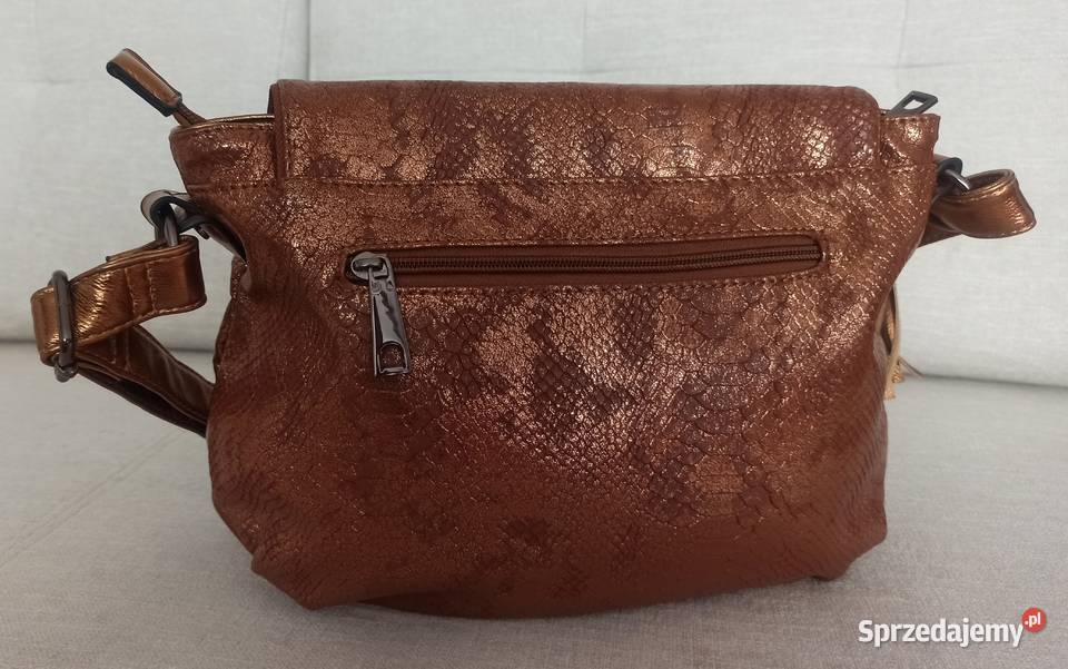 Torebka miejska w kolorze miedzi 13x24x32 Radzyń Podlaski