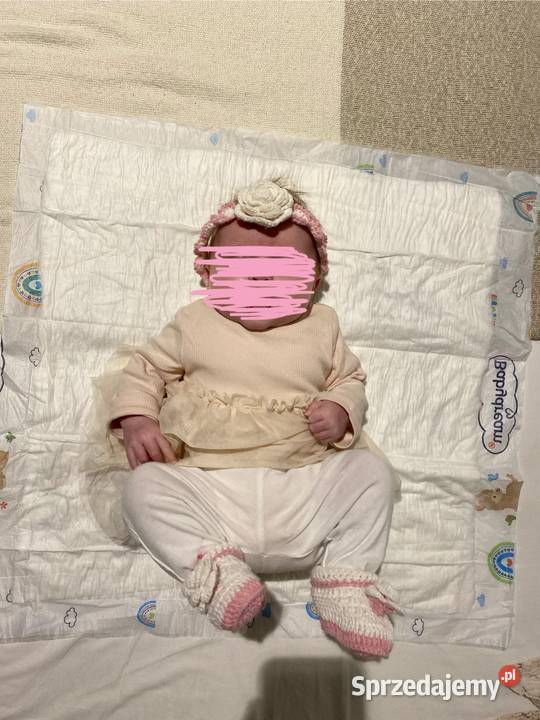 Buciki z opaska i korona do chrztu lubelskie Jastków sprzedam