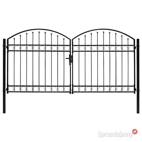 vidaXL Brama ogrodzeniowa podwójna zaokrąglona Bramy