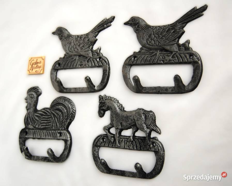 Wieszak żeliwny rustykalny wiejski styl ptak Lublin