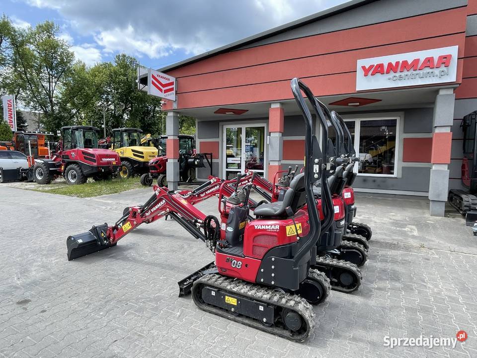 Nowa minikoparka YANMAR SV08 2022 r RĘKI LEASING