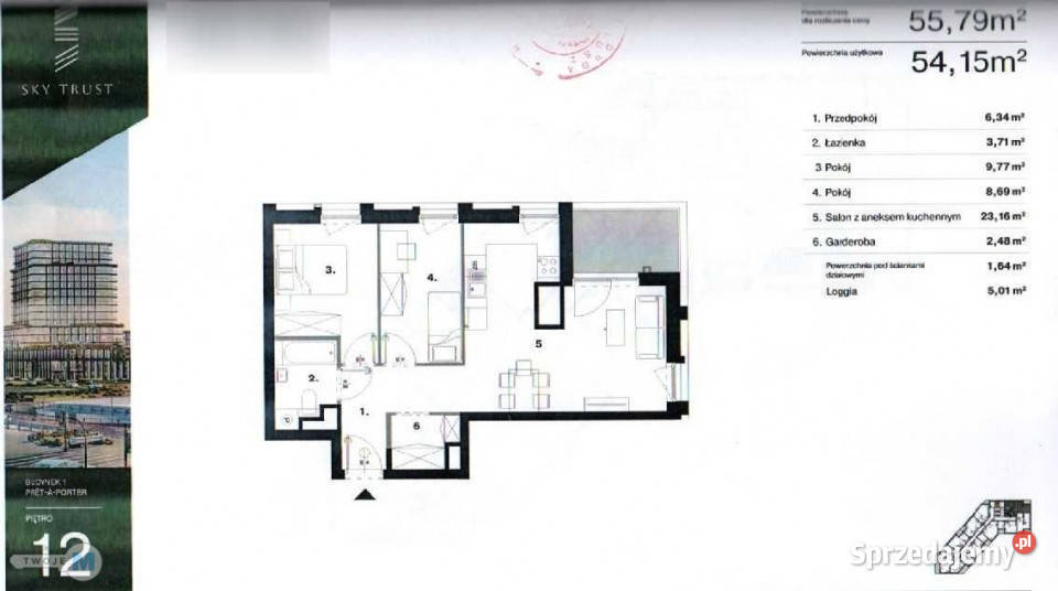 Mieszkanie Kielce 5579m2 3 pokojowe