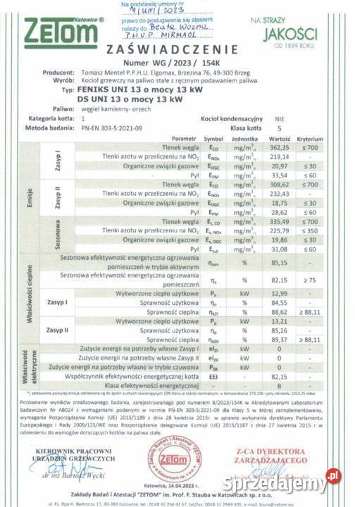 Kocioł piec co 13kW do 150m2 na węgiel 5 klasa Chełm