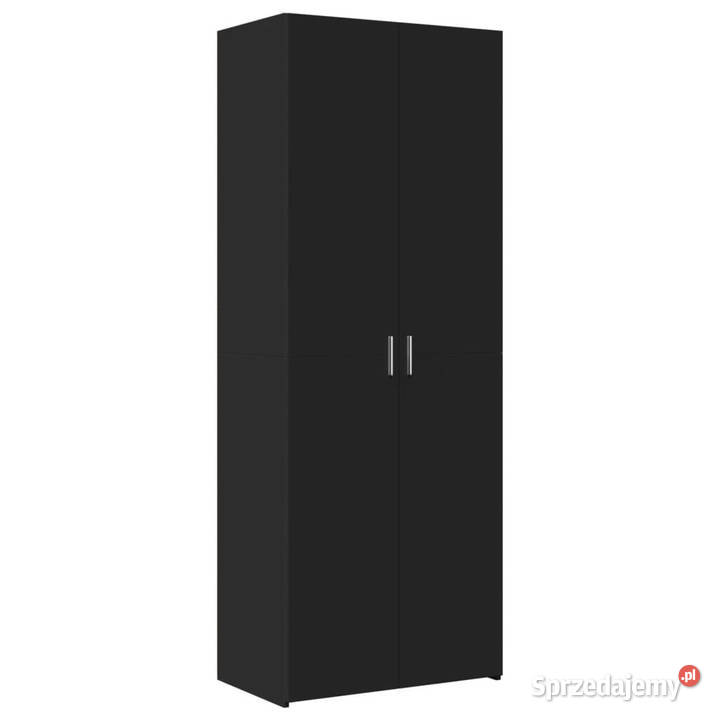 Wysoka szafka czarna 70x425x185 materiał mazowieckie