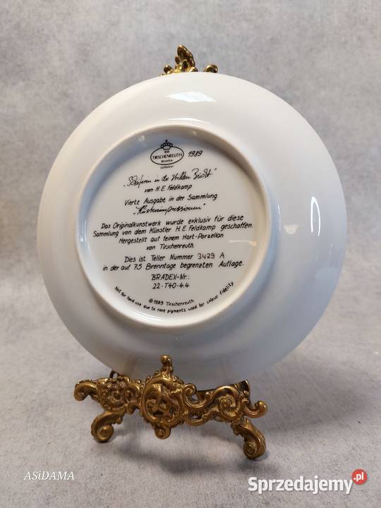 TIRSCHENREUTH PORCELANOWY KOLEKCJONERSKI TALERZ zachodniopomorskie Dobrzany
