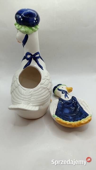 Figurki ceramiczne ptaki kaczki pojemnik i lubelskie Zamość