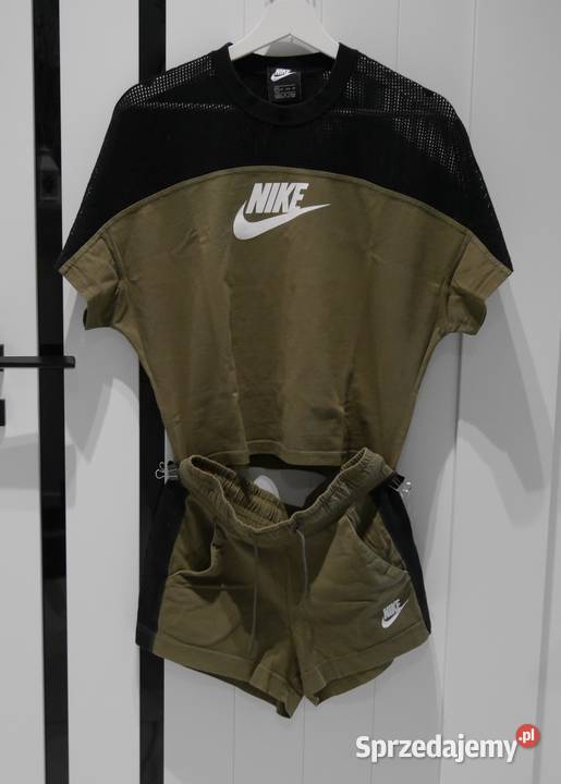 Nike świetny komplet khaki siateczka 34 XS Wrocław