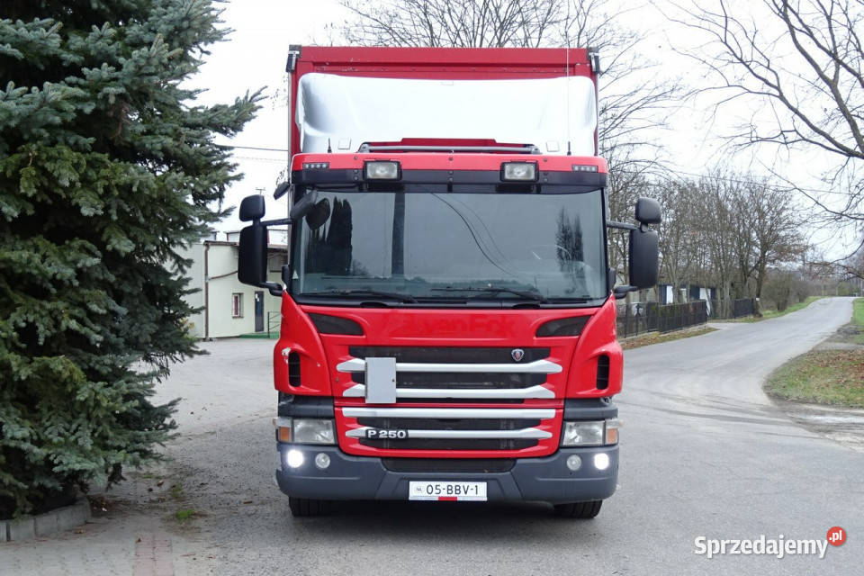 Scania P250 Euro 6 sypialna firanka 18pal winda Góra Kalwaria