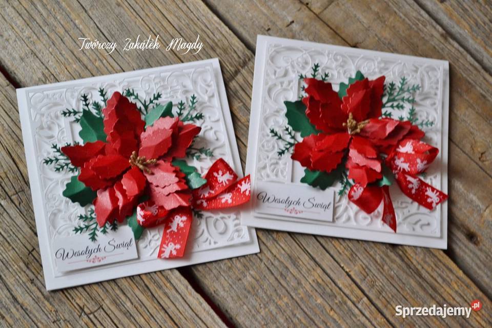 Kartka świąteczna Gwiazda betlejemska ręcznie Słupsk