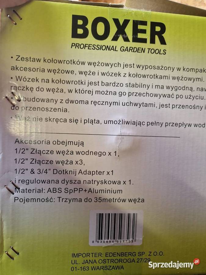 Wąż ogrodowy z wózkiem 12 34 35m BX3246 Głogowa