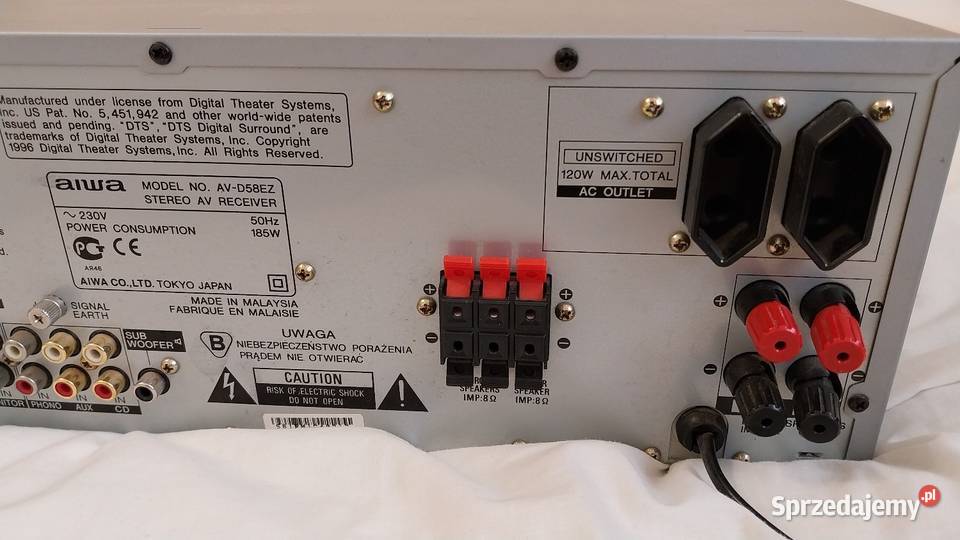 Srebrny Amplituner AIWA AVD58 51 Kutno