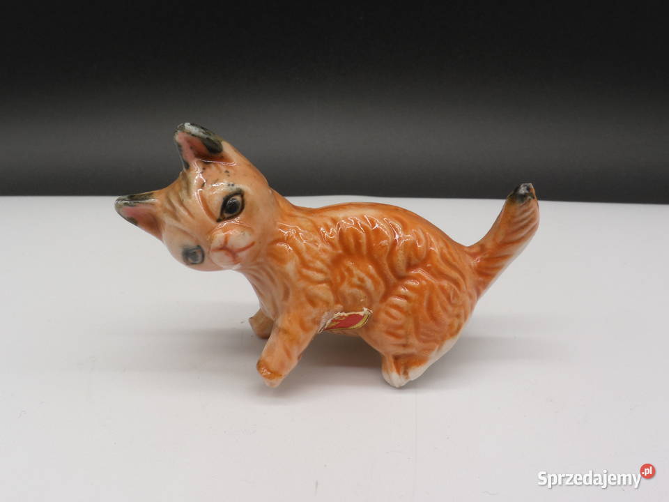 Figurka Kota Bone China Rudy Kotek Porcelana