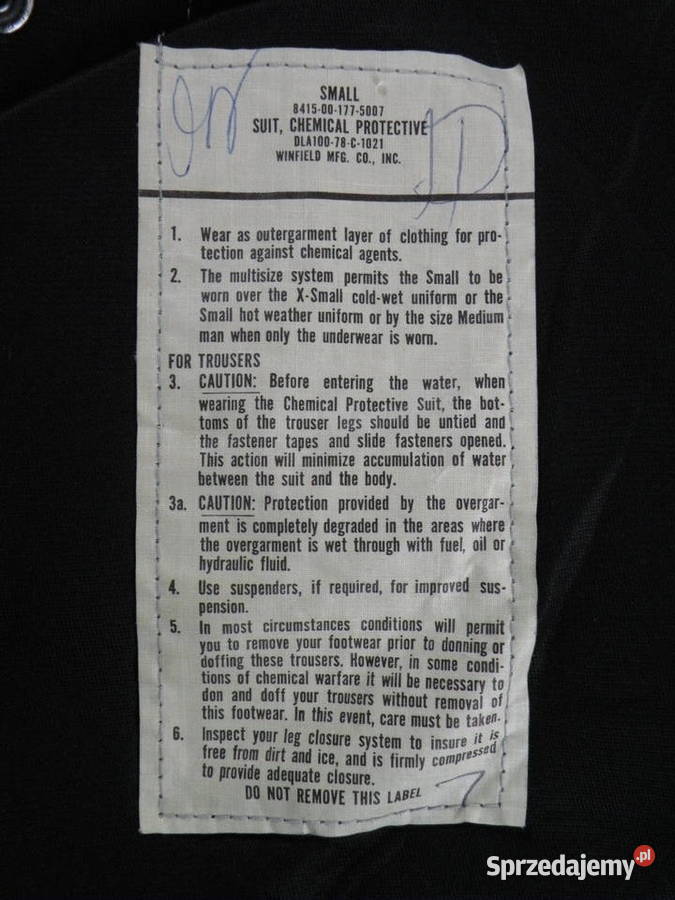 Spodnie us army MOPP chemical prot SMALL olive dolnośląskie Wrocław sprzedam