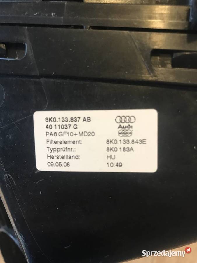 Obudowa filtra powietrza Audi A4 A5 Warszawa