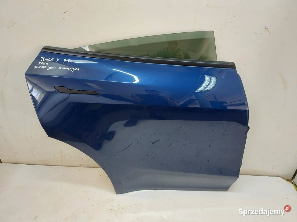 TESLA MODEL Y 2024r DRZWI PRAWE TYŁ NIEBIESKI